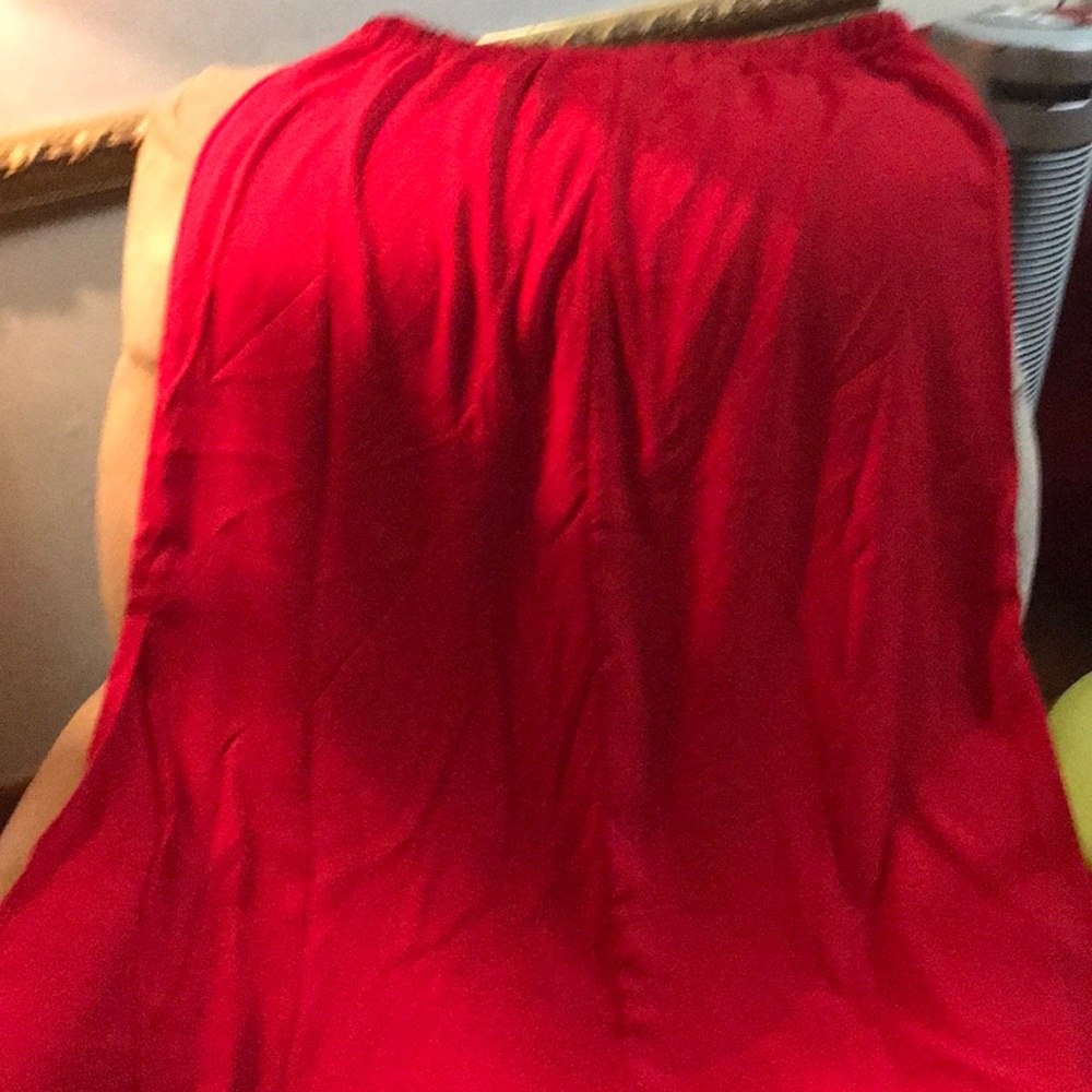 Red Polyester Maxi Skirt size XXL - Picture 3 of 3